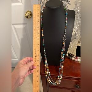 Multicolor vintage Cookie Lee adjustable Beaded Necklace